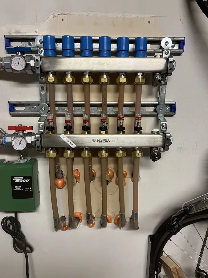 Plumber performing Gas Leak Detection at a residential property in Sterling Heights